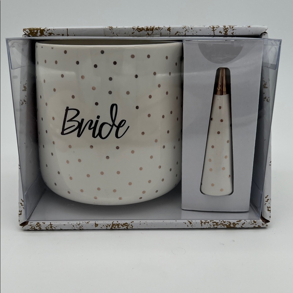 Coco +Lola Premium Collection ‘Bride’ Polka Dot Mug and Ring Holder Set